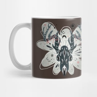 Boho Decorative Deer Skull - Graphic Illustration Mug